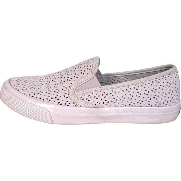 Sperry Top Sider Womens Seaside Nautical Slip On Shoes Pink Perforated 6 - Picture 2 of 11